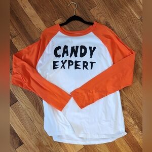Candy Expert Long Sleeve Tee  Shirt Top Size XL EUC 🎃❤️